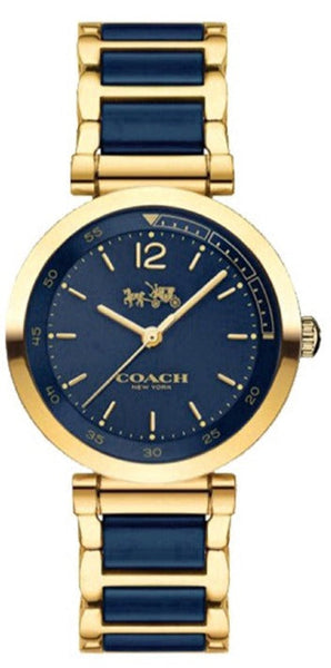 Coach Gold Tone Bracelet Watch with Blue Dial and Crystal Bezel COACH Men main image 3