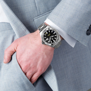 Tag Heuer Aquaracer Automatic Black Dial Silver Steel Strap Watch for Men - WAY2010.BA0927