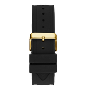 Guess Momentum Chronograph Diamonds Black Dial Black Silicone Strap Watch For Men - GW0518G2