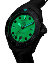 Tag Heuer Aquaracer Professional 300 Automatic White Dial Black Rubber Strap Watch for Men - WBP201D.FT6197