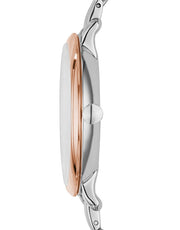 Fossil Jacqueline White Dial Two Tone Steel Strap Watch for Women - ES3844