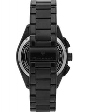 Maserati Traguardo Chronograph Aqua Edition Black Dial Black Steel Strap Watch For Men - R8873644002