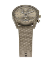 Michael Kors Warren Chronograph Beige Dial Beige Nylon Strap Watch for Men - MK9145