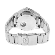 Emporio Armani Sea Explorer Meccanico Automatic Blue Dial Silver Steel Strap Watch For Men - AR60059