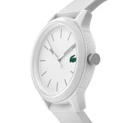 Lacoste 12.12 White Dial White Silicon Strap Watch for Men - 2010984
