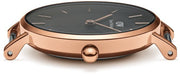 Daniel Wellington Classic Petite Reading Black Dial Black Leather Strap Watch For Women - DW00100167