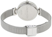 Calvin Klein Authentic Silver Dial Silver Mesh Bracelet Watch for Women - K8G23126