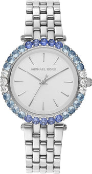 Michael Kors Darci Quartz White Dial Silver Steel Strap Watch For Women - MK4516