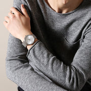 Calvin Klein White Dial Silver Mesh Bracelet Watch for Women - K8M21126