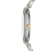 Michael Kors Darci Silver Dial Two Tone Steel Strap Watch for Women - MK3215