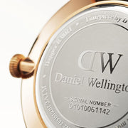 Daniel Wellington Dapper Reading White Dial Black Leather Strap Watch For Men - DW00100107