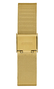 Guess Fame Diamonds Gold Dial Gold Mesh Bracelet Watch for Women - GW0508L2
