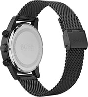Hugo Boss Associate Chronograph Black Dial Black Mesh Bracelet Watch for Men - 1513769