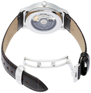 Tissot T Classic Tradition Powermatic 80 Open Heart Silver Dial Brown Leather Strap Watch for Men - T063.907.16.038.00
