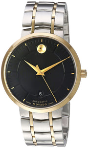 Movado 1881 Automatic Black Dial Two Tone Steel Strap Watch For Men - 0606916