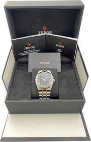 Tudor Royal Automatic Black Dial Silver Steel Strap Watch for Men - M28600-0003