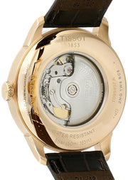 Tissot Chemin Des Tourelles Powermatic 80 Silver Dial Brown Leather Strap Watch For Men - T099.407.36.037.00