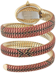 Just Cavalli Glam Snake Gold Dial Multicolor Steel Strap Watch for Women - JC1L163M0245