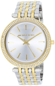 Michael Kors Darci Silver Dial Two Tone Steel Strap Watch for Women - MK3215