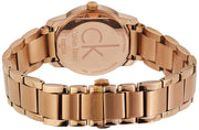 Calvin Klein City White Dial Rose Gold Steel Strap Watch for Men - K2G21646