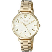 Fossil Jacqueline Gold Dial Gold Steel Strap Watch for Women - ES3971
