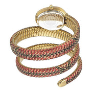Just Cavalli Glam Snake Gold Dial Multicolor Steel Strap Watch for Women - JC1L163M0245