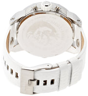 Diesel Badass Chronograph White Dial White Leather Strap Watch For Men - DZ7265