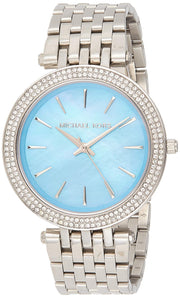 Michael Kors Darci Mother of Pearl Blue  Dial Silver Steel Strap Watch for Women - MK3515