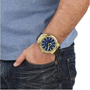 Salvatore Ferragamo F-80 Classic Blue Dial Blue Rubber Strap Watch for Men - SFHY02822