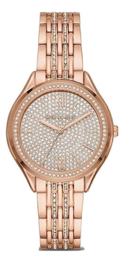 Michael Kors Cinthia Mother of Pearl Rose Gold Dial Rose Gold Steel Strap Watch for Women - MK3643