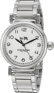 Coach Madison White Dial Silver Steel Strap Watch for Women - 14502394