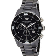 Emporio Armani Black Ceramic Chronograph Black Dial Watch For Men - AR1421