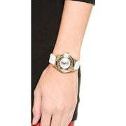 Marc Jacobs Henry Skeleton White Dial White Leather Strap Watch for Women - MBM1339
