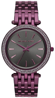 Michael Kors Darci Black Dial Purple Steel Strap Watch for Women - MK3554