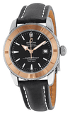 Breitling Superocean Heritage 42mm Black Dial Black Leather Men's Watch - U1732112-B