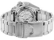 Seiko 5 Sports Automatic Day Date Black Dial Silver Steel Strap Watch for Men - SRPD55K1