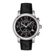 Tissot Dressport Chronograph Black Dial Black Leather Strap Watch for Women - T050.217.17.057.00