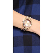 Marc Jacobs Henry Skeleton Gold Dial Gold Steel Strap Watch for Women - MBM3263