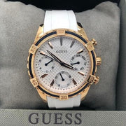 Guess Catalina White Dial White Silicon Strap Watch For Women - W0562L1