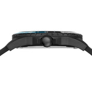 Guess Odyssey Quartz Black Dial Black Leather Strap Watch For Men - W1108G5
