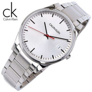Calvin Klein City Quartz White Dial Silver Steel Strap Watch for Men - K2G2G1Z6
