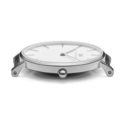 Daniel Wellington Petite White Dial Brown Leather Strap Watch For Women - DW00100243