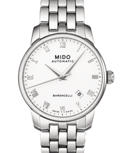 Mido Baroncelli III Automatic White Dial Silver Steel Strap Watch For Women - M7600.4.26.1