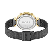 Hugo Boss Flawless Chronograph Black Dial Black Mesh Bracelet Watch for Women - 1502627