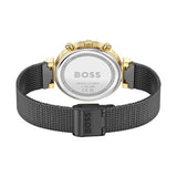 Hugo Boss Flawless Chronograph Black Dial Black Mesh Bracelet Watch for Women - 1502627