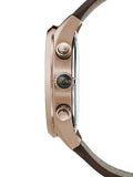 Hugo Boss Grand Prix Chronograph Blue Dial Brown Leather Strap Watch for Men - 1513604