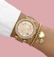 Michael Kors Parker Gold Dial Two Tone Steel Strap Watch for Women - MK6326