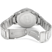 Tommy Hilfiger Austin Black Dial Silver Steel Strap Watch for Men - 1791639