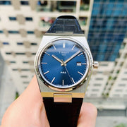Tissot PRX Blue Dial Blue Leather Strap Watch for Men - T137.410.16.041.00