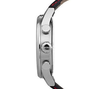 Hugo Boss Navigator Black Dial Black Leather Strap Watch for Men - 1513535